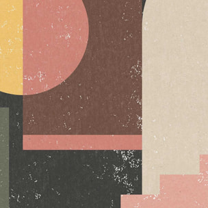 Poster minimal vintage Affiche + cadre en bois - Noir