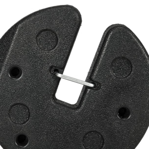 Pack de 4 Pesos para Carpas Plegables Pesos para Cenador Rellenados con Cemento Bases para Toldo Pérgola Ø22x5,5 cm Negro
