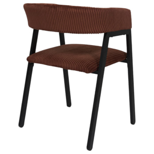Fauteuil Design Cotele Scott Terracotta - Lot De 2