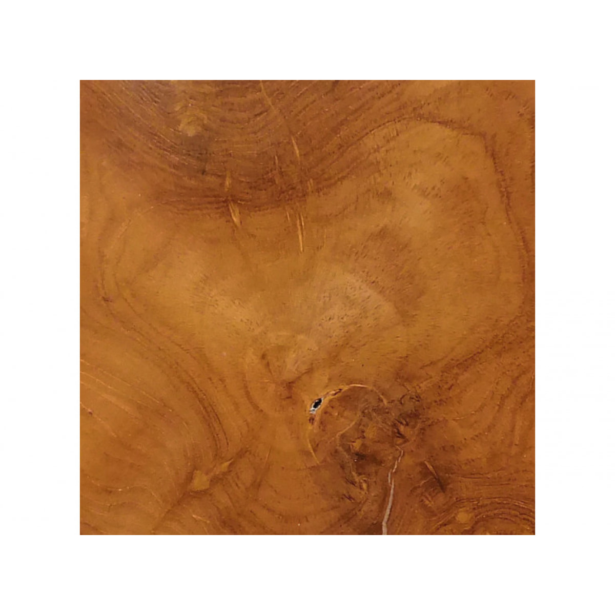 Table basse en bois de teck huilé avec piètement métal - AMPYANG
