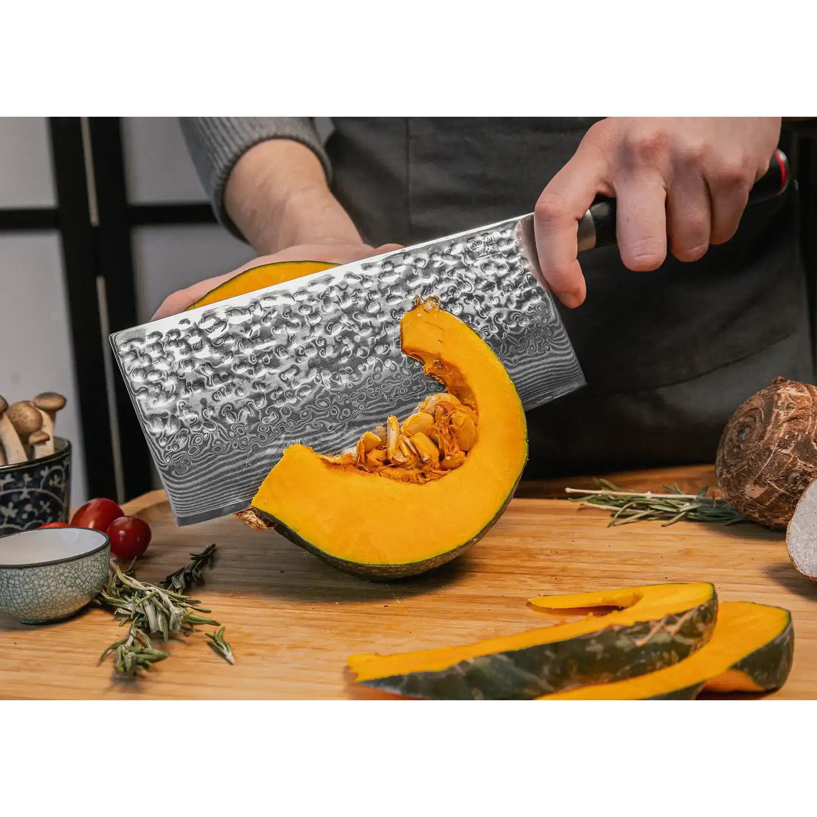 Cuchillo Macheta de Chef - 190mm - Colección Pakka Damascus