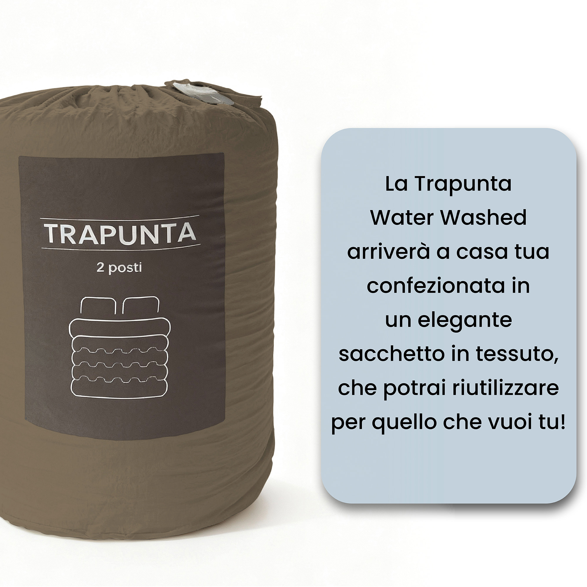 TRAPUNTA INVERNALE WATERWASHED MATRIMONIALE Made in Italy