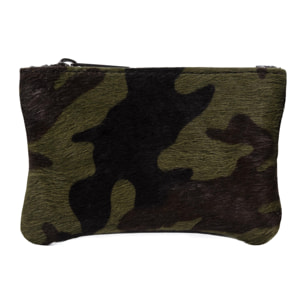 Leonilda Portafoglio Donna Donna in Vera Pelle Sauvage Cavallino Camouflage