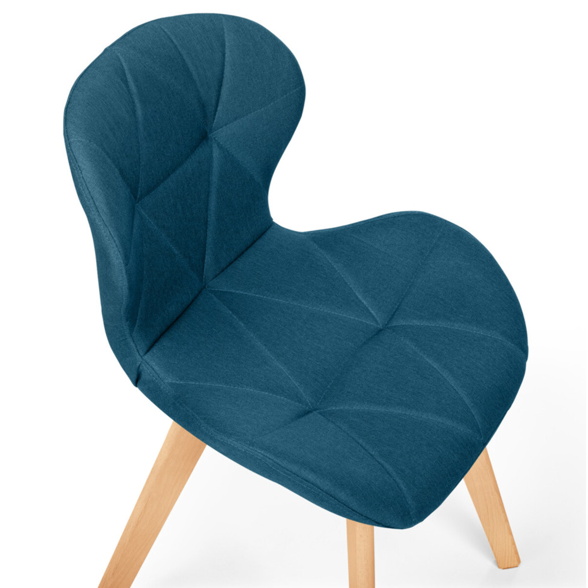 Chaises Gatsby en tissu et pieds bois