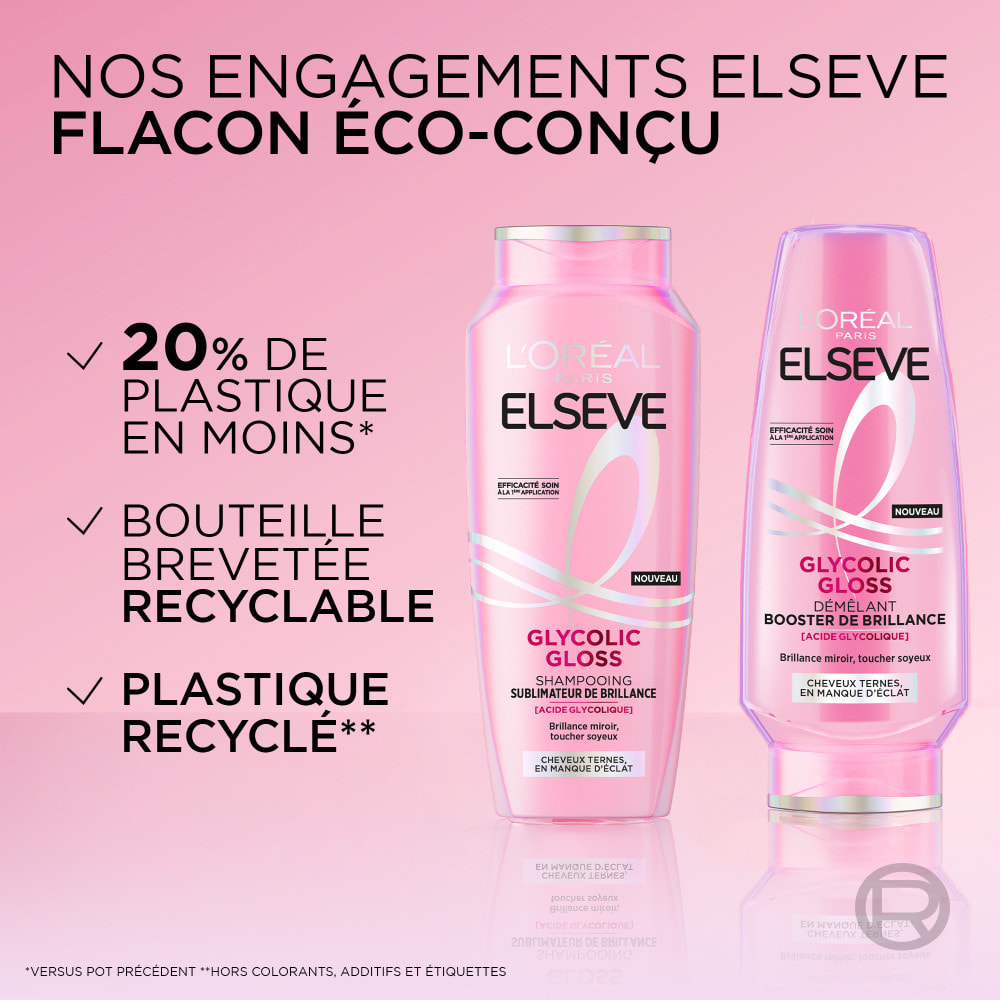 L'Oréal Paris Elseve Glycolic Gloss Routine Soin Cheveux Brillants