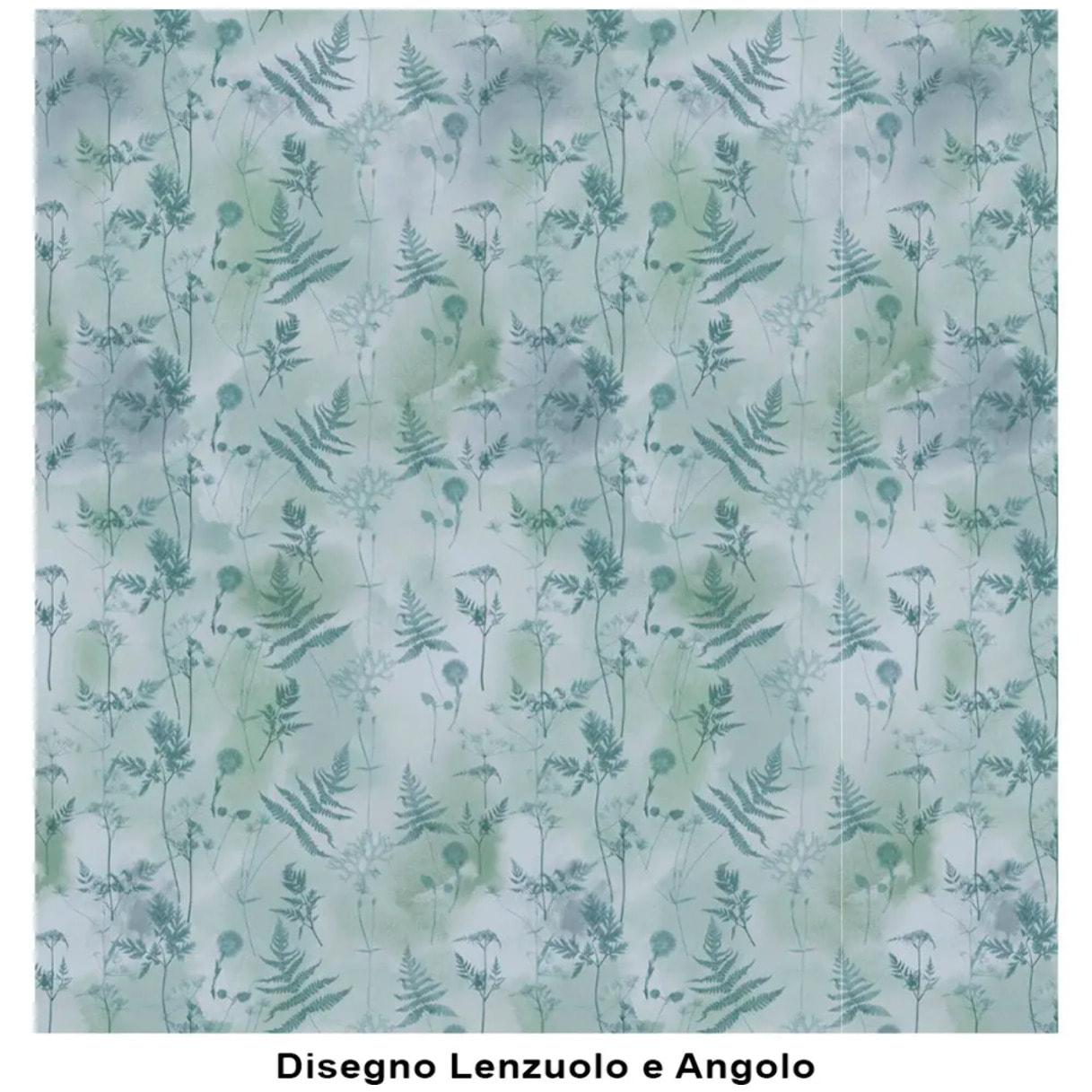 Lenzuolo superiore SOFFIONE VERDE 100% Cotone e Made in Italy floreale natura