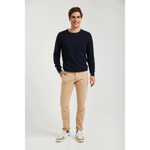 Pantaloni casual sabbia in cotone elasticizzato con particolari Polo Club