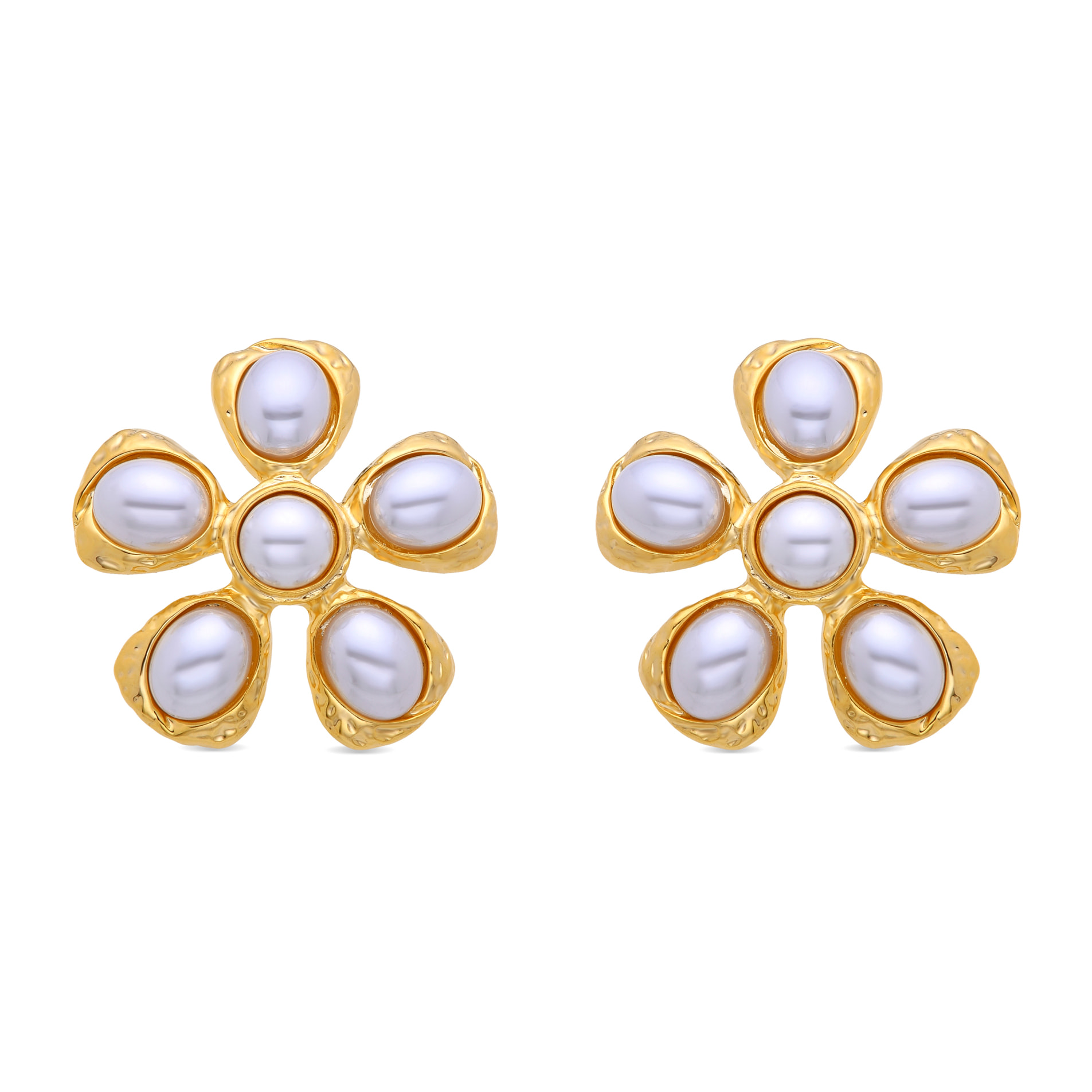 Pendientes Lux by Lux acabadoss en oro amarillo 18K