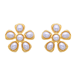 Pendientes Lux by Lux acabadoss en oro amarillo 18K