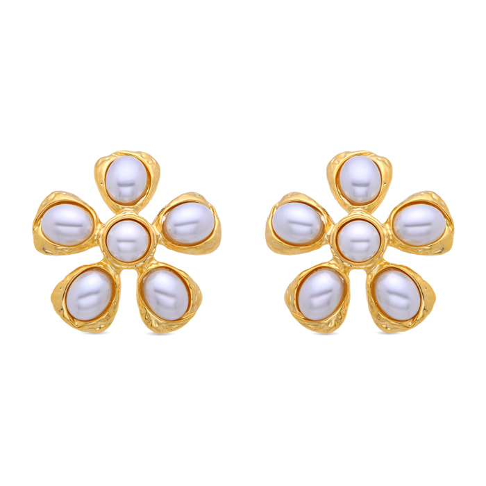 Pendientes Lux by Lux acabadoss en oro amarillo 18K