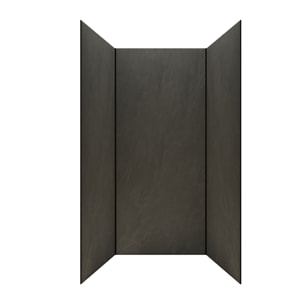 Pack 3 Panneaux Muraux Pierre Ardoise 90x210cm et Profilés Noirs - STONE'IT