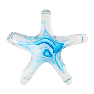 J-Line Presse-papier Seastar - verre - bleu clair