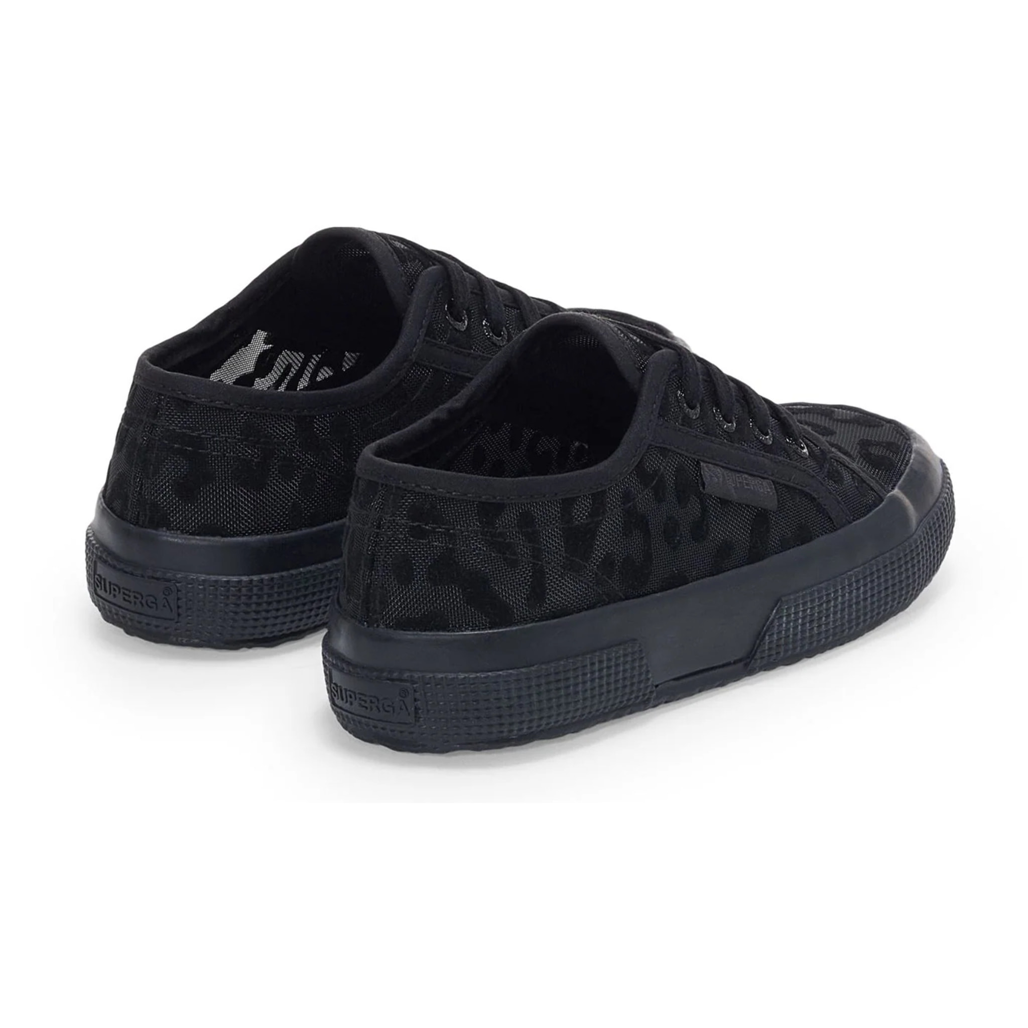 Superga - Niña Negro - 2750 KIDS NET LEOPARD