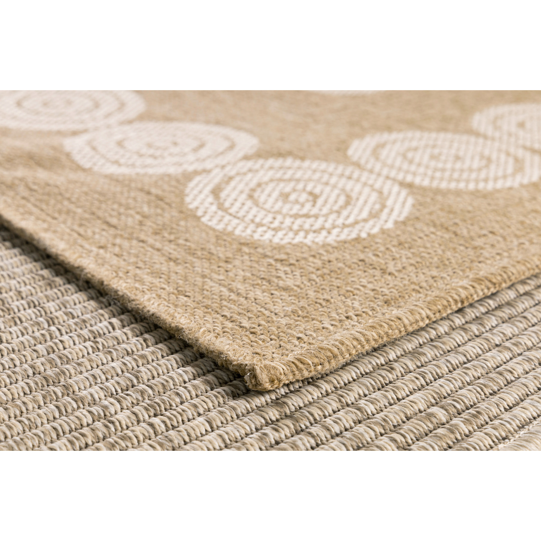 Nature - tapis effet jute blanc