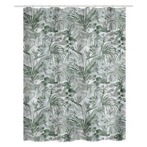 Rideau de douche Polyester TROPIC 180x200cm Vert & Blanc Spirella