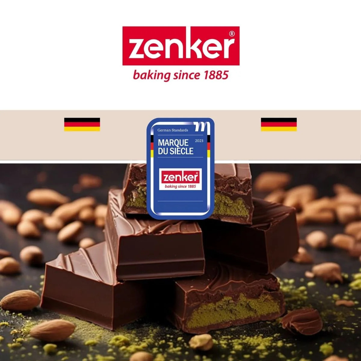 Deux moules à tablettes chocolat de Dubaï en silicone Zenker Special Creative