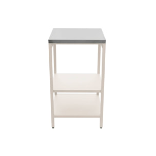 Cuisine extérieure Naxos 3 modules acier inoxydable beige avec barbecue gaz 3 brûleurs