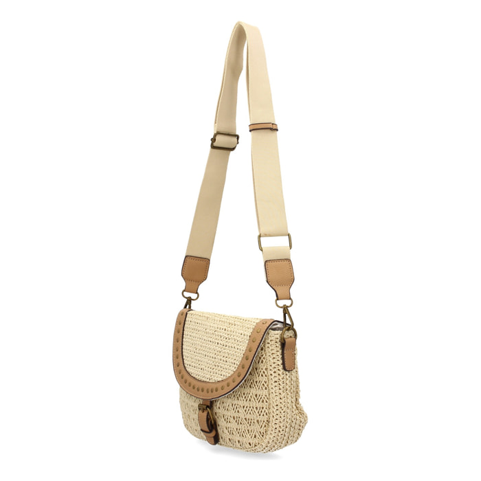 Bandolera para mujer, material de rafia, diseño elegante y moderno ideal para verano