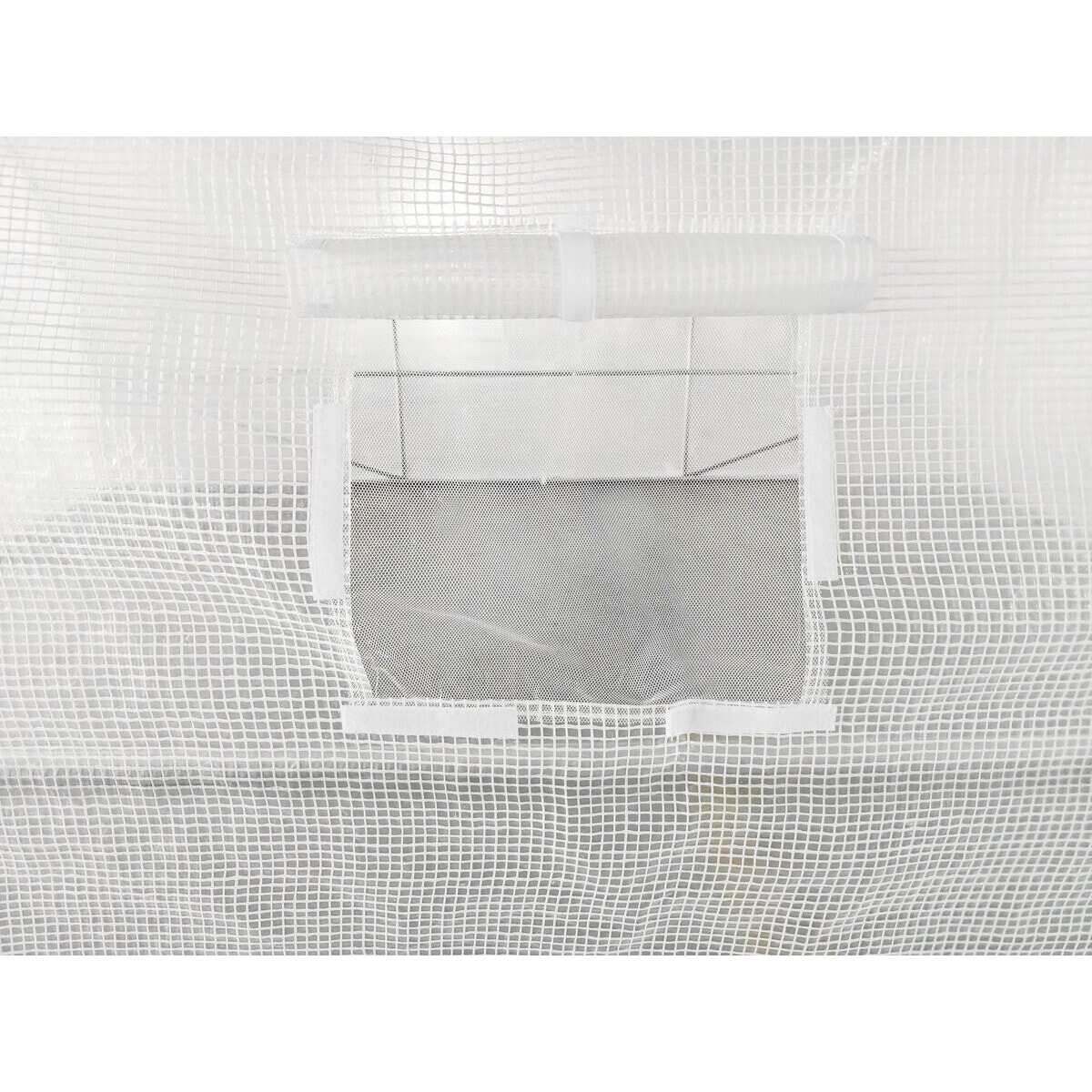 Serre tunelle de jardin avec porte "Mimosa" - 18 m² - 180g - Blanc