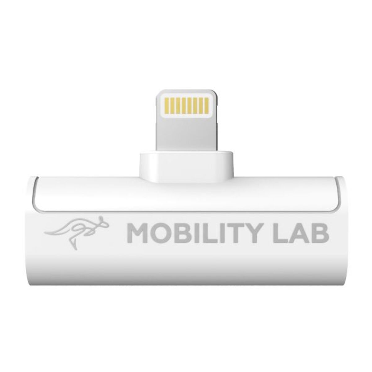 Adaptateur USB C MOBILITY LAB Lightning vers Jack audio blanc