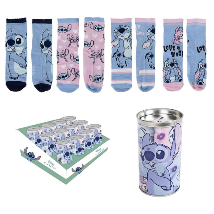 Pack de 4 calcetines infantiles diseño stitch