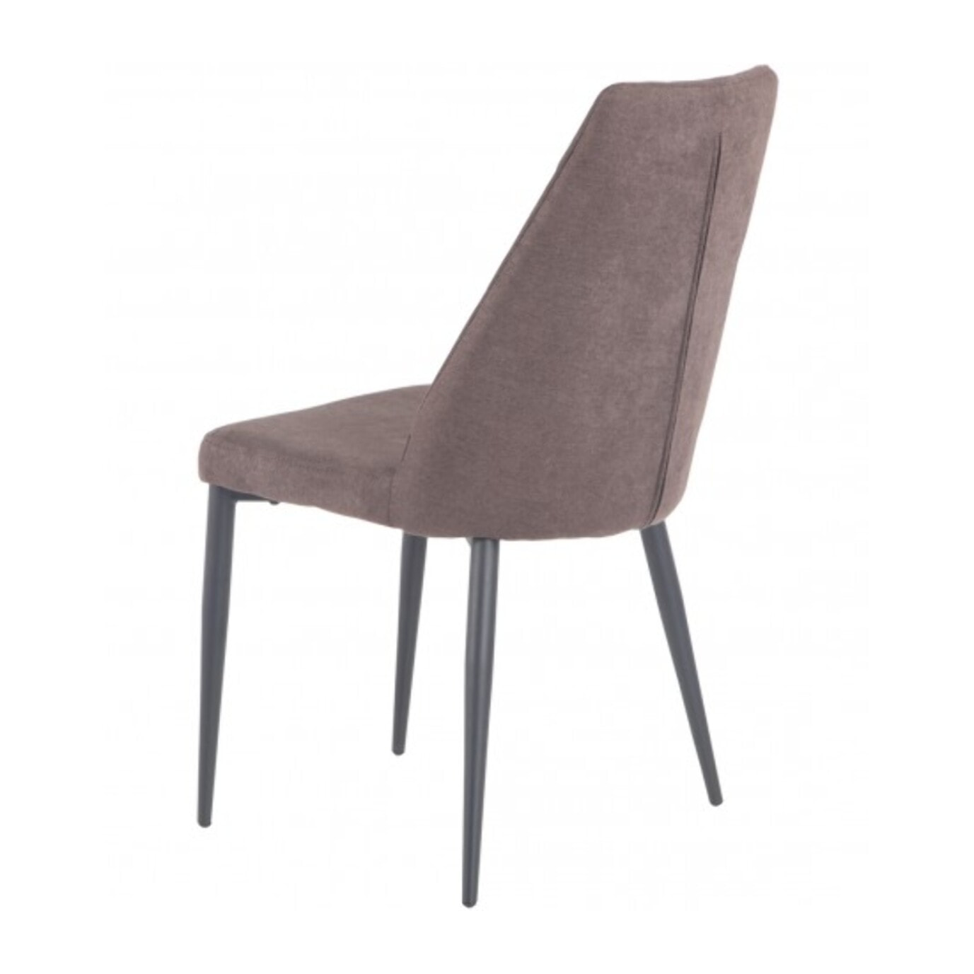 Chaise en tissu capitonné avec piètement métal noir - TOMEN