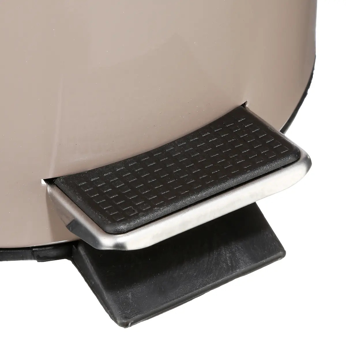 Poubelle ronde métal 3L "Colorama" taupe