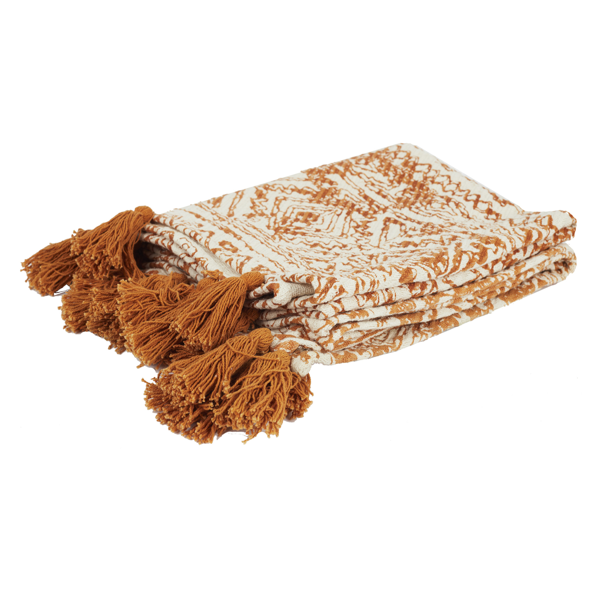 Plaid - HOME DECO FACTORY - Multicolore - Coton Imprimé