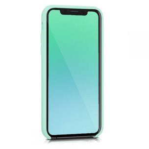 Coque iPhone Xr Silicone Liquide toucher doux, Anti Chocs Vert Pale