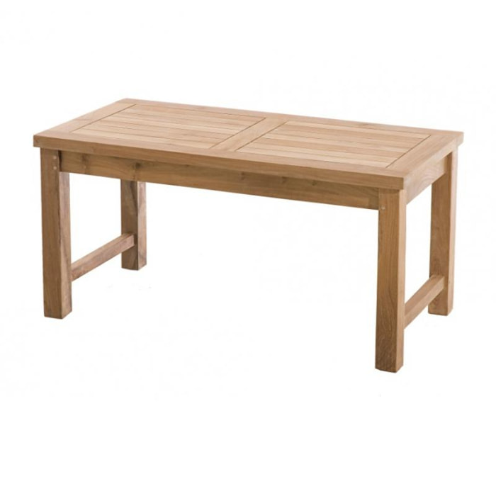 HARRIS - Table basse de jardin rectangulaire 90x45cm en bois Teck