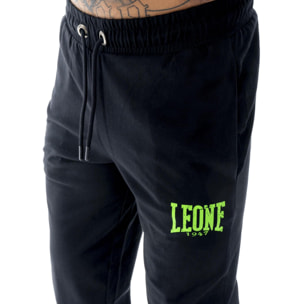 Chándal de hombre Leone HJ de algodón no perchado con cuello y cremallera