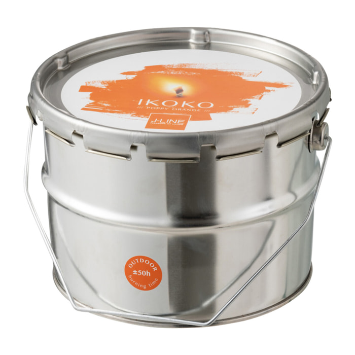 J-Line bougie exterieure Pot De Peinture - métal - orange - large - 50H