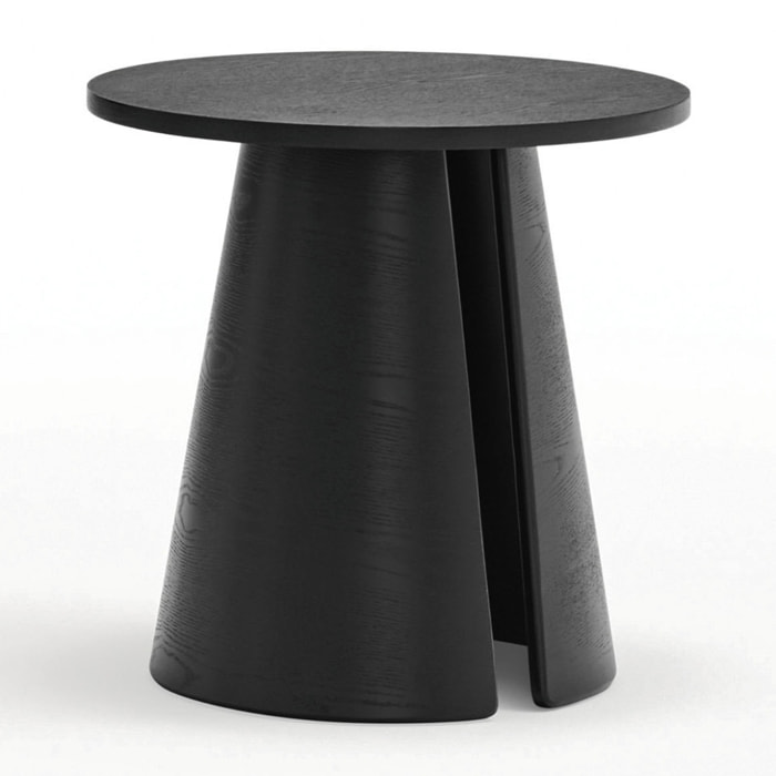 Mesa auxiliar redonda Cep negro