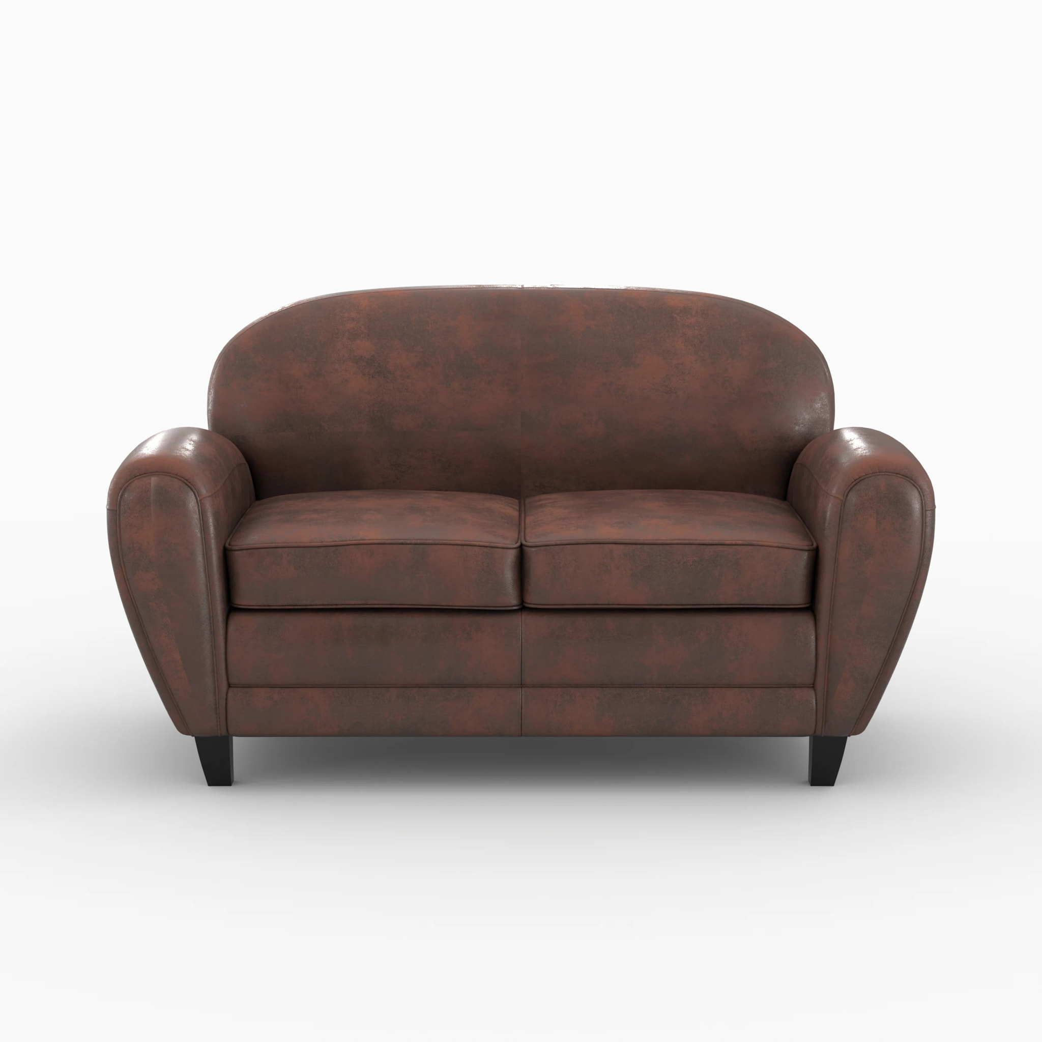 Ensemble canapé et fauteuil marron 3 places - Club - Club