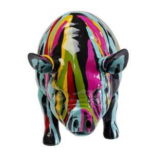 Déco cochon noir coulées de peinture Kare Design