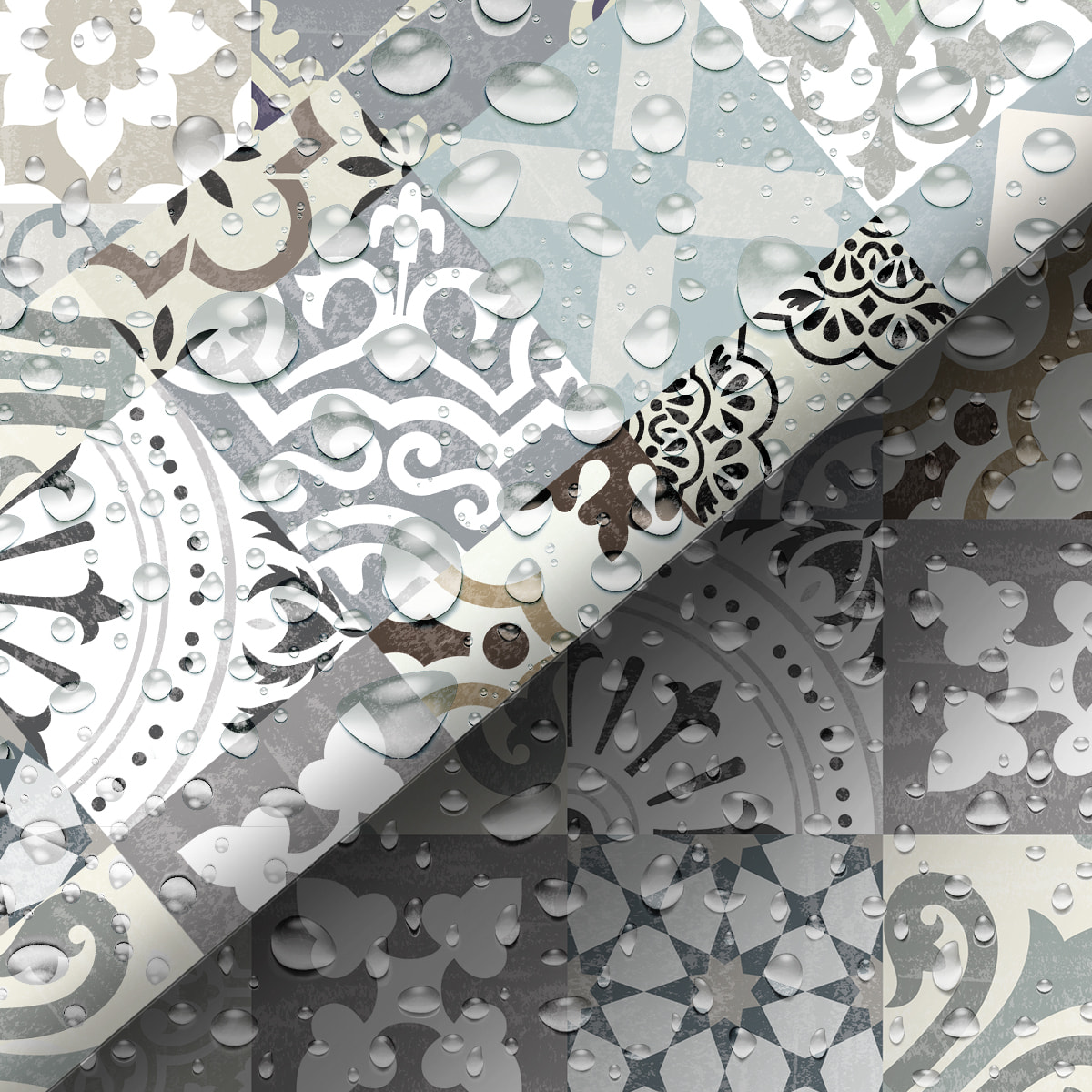 Sticker crédence adhésive - CARRELAGES CARDO - 60x100cm