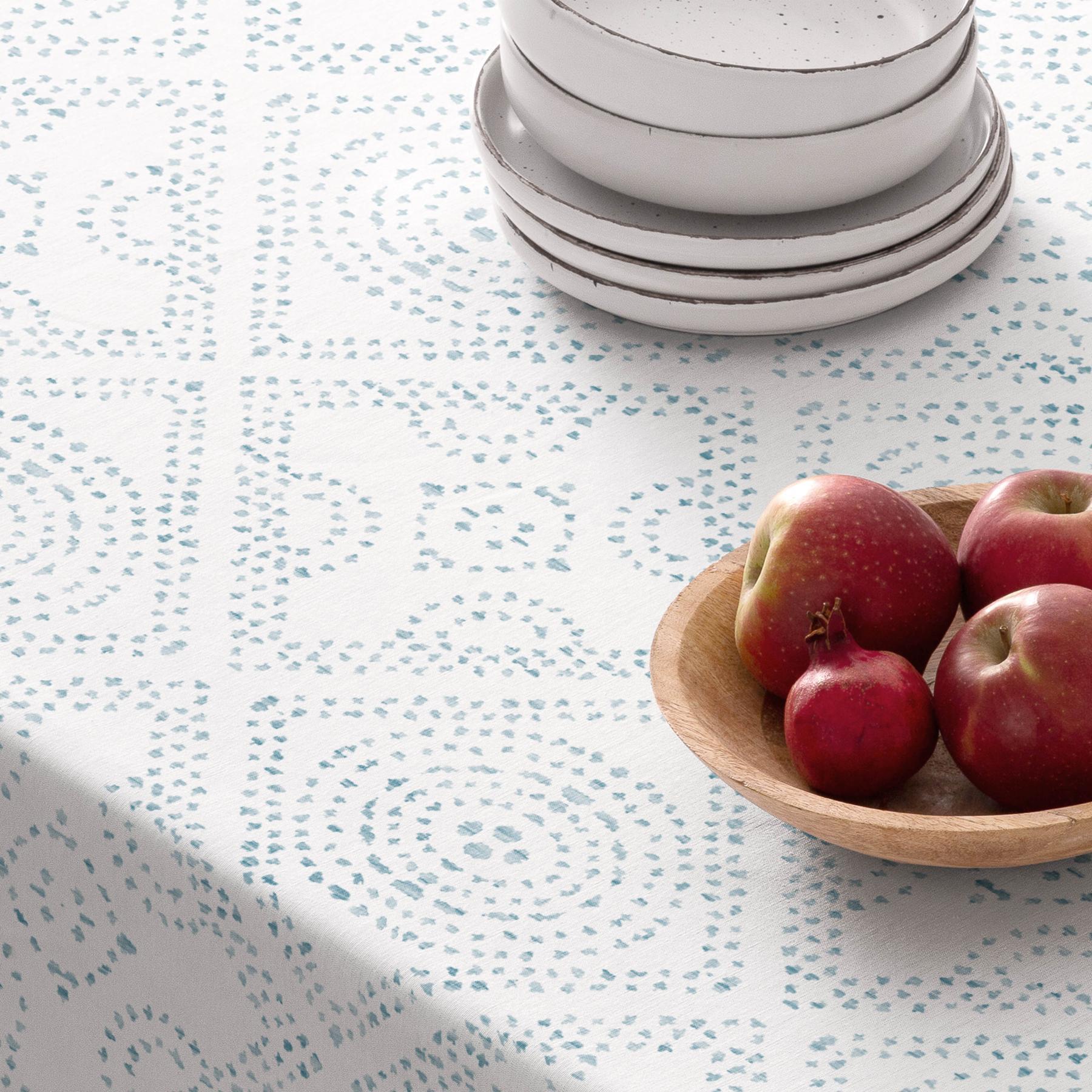 Nappe anti-taches BROKLIN BLEU - en 100 % coton