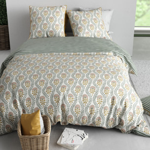 Parure housse de couette 3pcs 100% coton 57 fils pietra