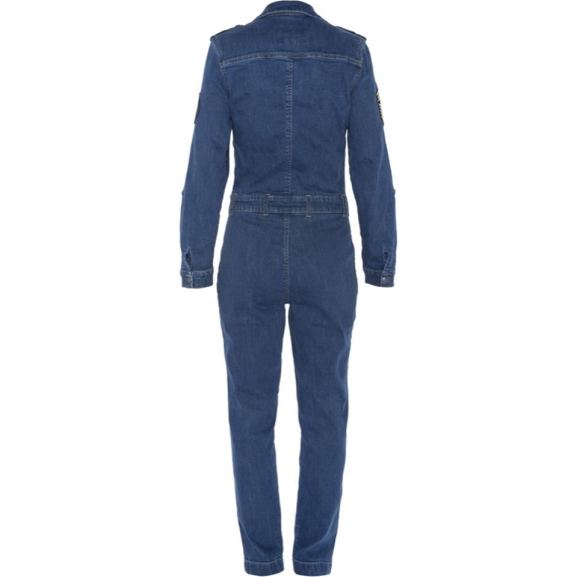 TRJUMPW STRETCH PILOT JUMPSUIT WITH MILITARY BADGES 98% COTTON 
2% ELASTANE Blu