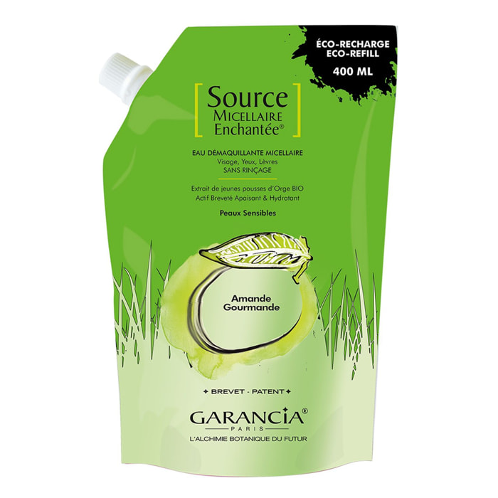 Source Micellaire Enchantée - Eau Micellaire 4 en 1 - Éco-Recharge Amande