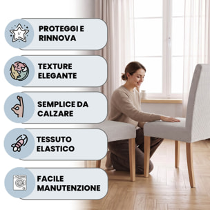 COPPIA VESTISEDIA CON SCHIENALE FASHIONABLE, Microfibra/Cotone/Elastan - PANNA