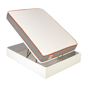 Colchón Viscoelástico Sostenible HR y Canapé Abatible Gran Capacidad Blanco Entrega, Montaje y Retirada usado incluido Pack SOUL · WHAT THE SLEEP