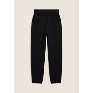 Pantaloni jogger donna in felpa garzata con elastico logato