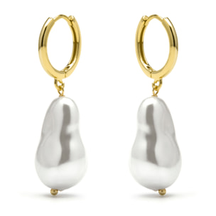 Pendientes Hasel acabado oro amarillo 18k
