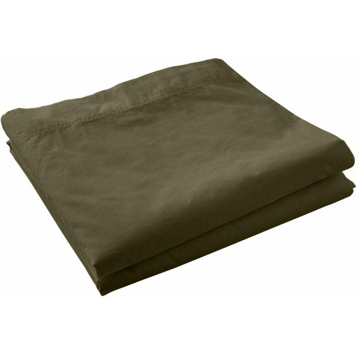 Draps plat Lin lave Vert