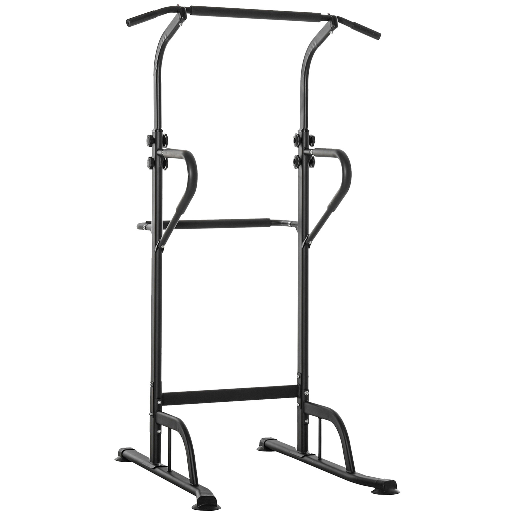 Station de musculation multifonction barre de traction chaise romaine réglable acier noir