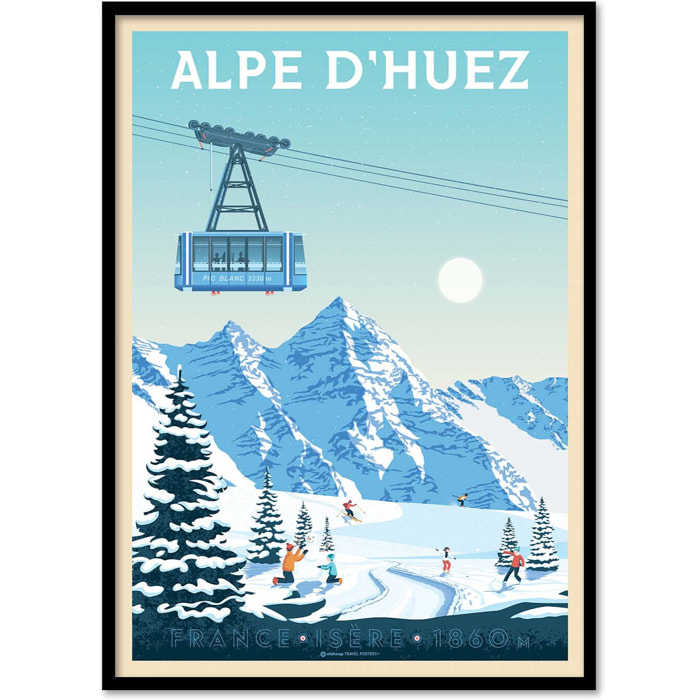 Affiche - Alpe d'Huez - Olahoop Travel Posters