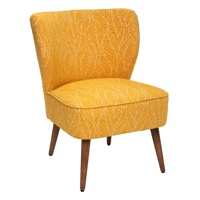 Fauteuil "Chiara" - jaune moutarde