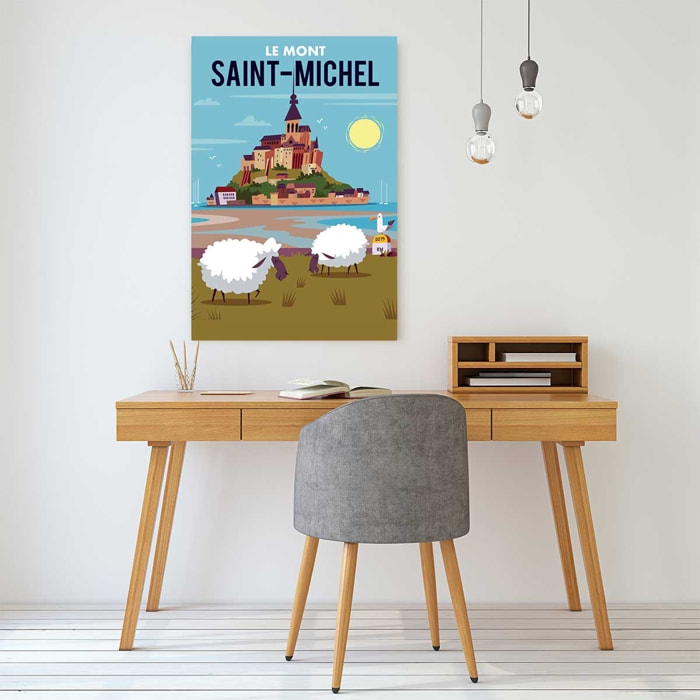 Tableau mont saint michel Toile imprimée