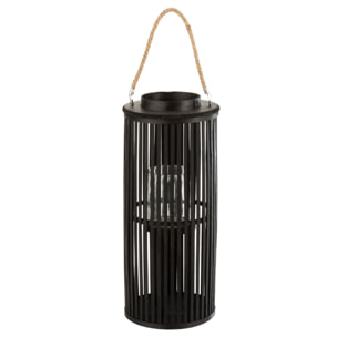 J-Line lanterne Tube - bambou - noir - small